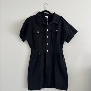Black Denim Shirt Dress